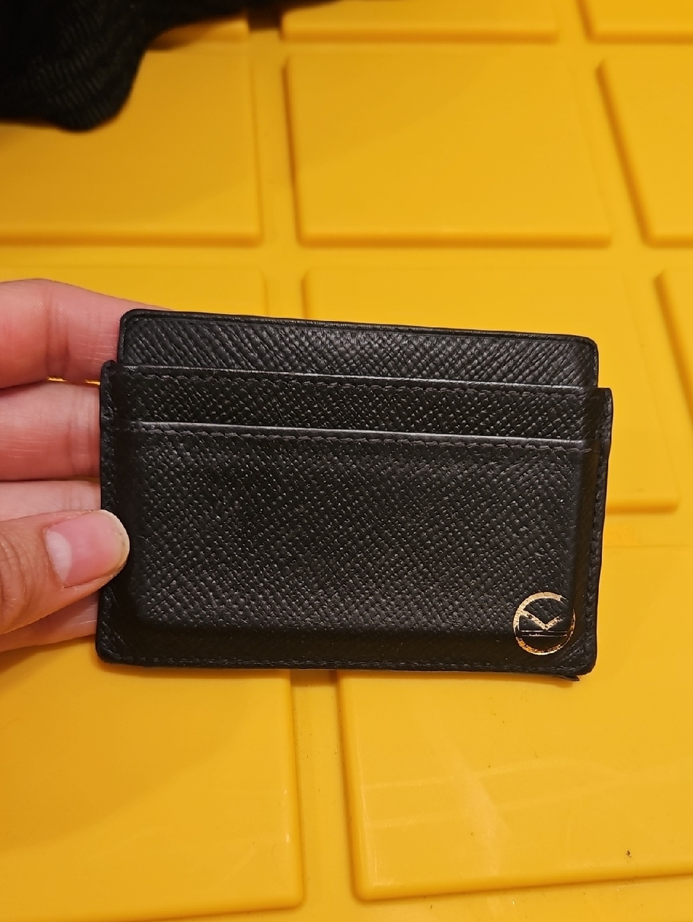 Smtthson Of Bond St Men's Slim Navy Blue Leather Card Holder